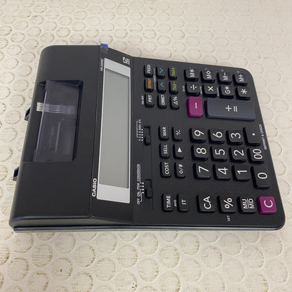 Casio HR‑200RC Mini 12‑Digit Printing Calculator – Red/Black Print, Dual Power