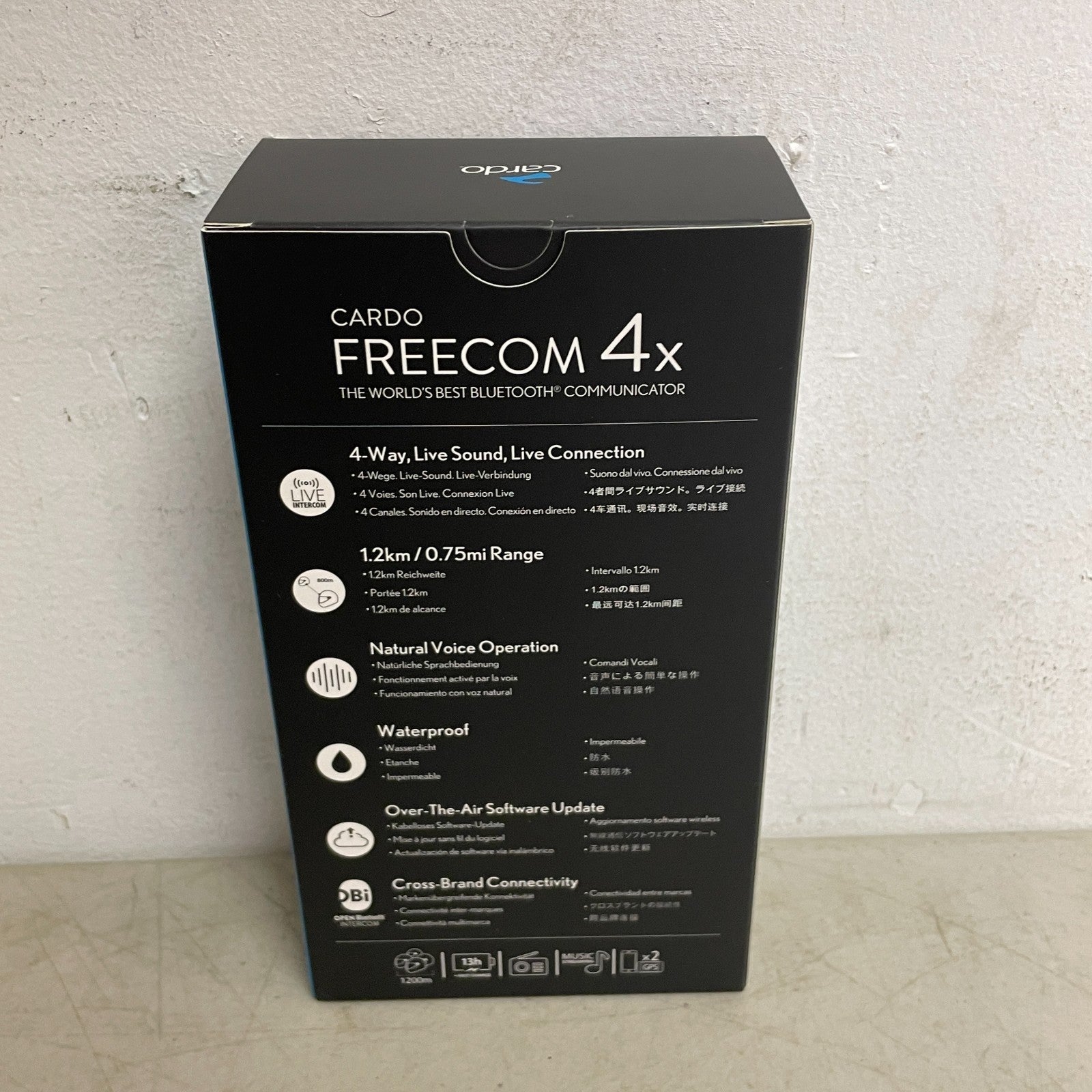 Cardo FREECOM 4X Single Bluetooth Intercom Built-In Voice Assistant Headset