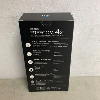Cardo FREECOM 4X Single Bluetooth Intercom Built-In Voice Assistant Headset