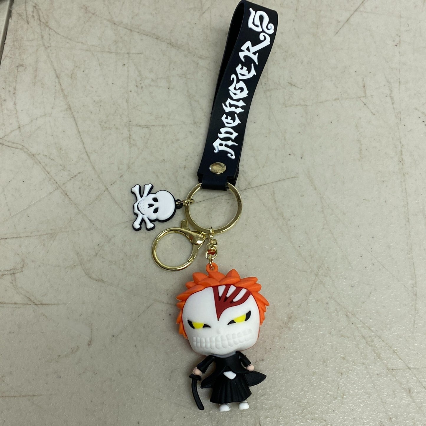Assorted Silicone Bleach Keychain with Ichicgo Mask on Accessory
