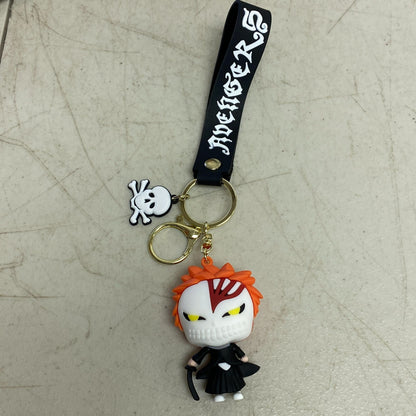 Assorted Silicone Bleach Keychain with Ichicgo Mask on Accessory