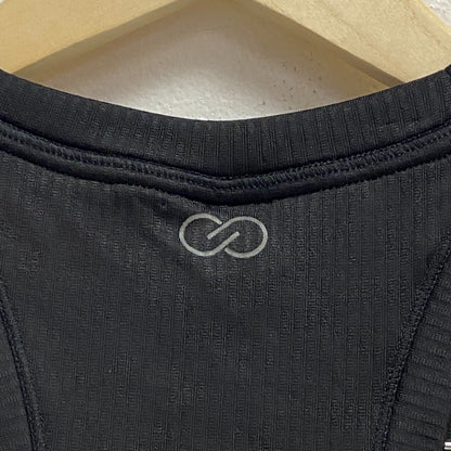 CALIA Women's Relaxed Fit Ribbed Racerback Tank Pure Black WAX11233FS Brand New
