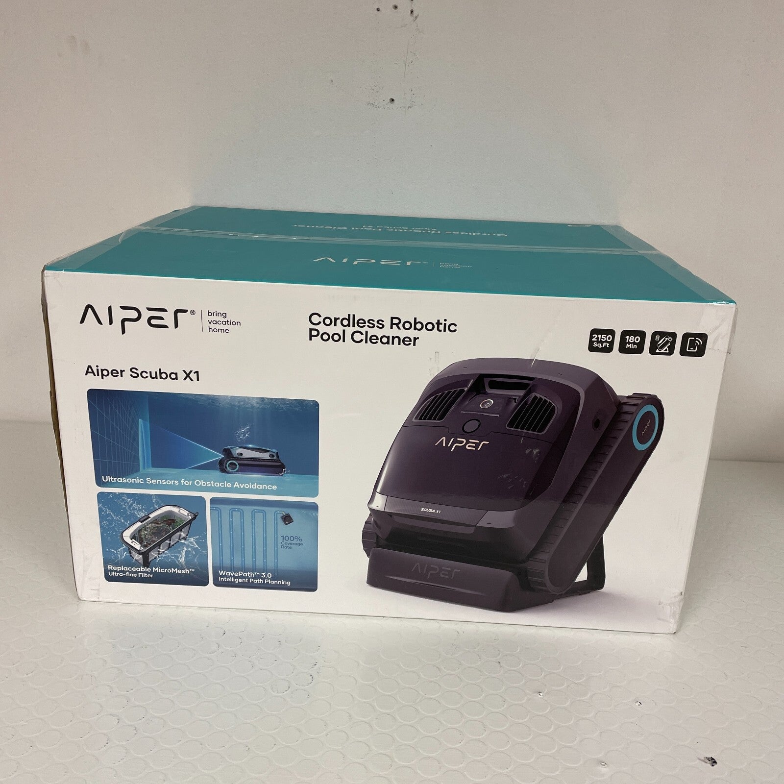 AIPER Scuba X1 Cordless Robotic Pool Cleaner 6600 GPH High-Power Suction