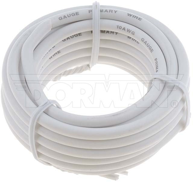 Dorman 10-Gauge White Primary Wire 8ft Stranded Automotive 4 Pack Model 85703