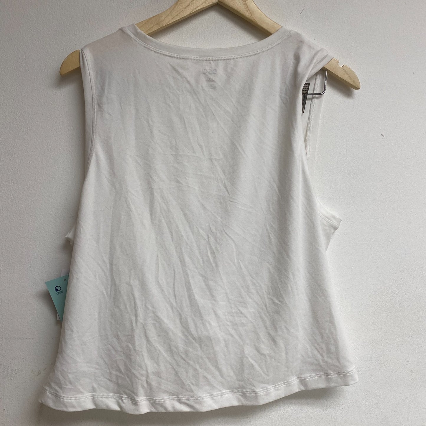 Calia Womenâs Wrap Tank Pure White DAW12330 Sleeveless Activewear Top