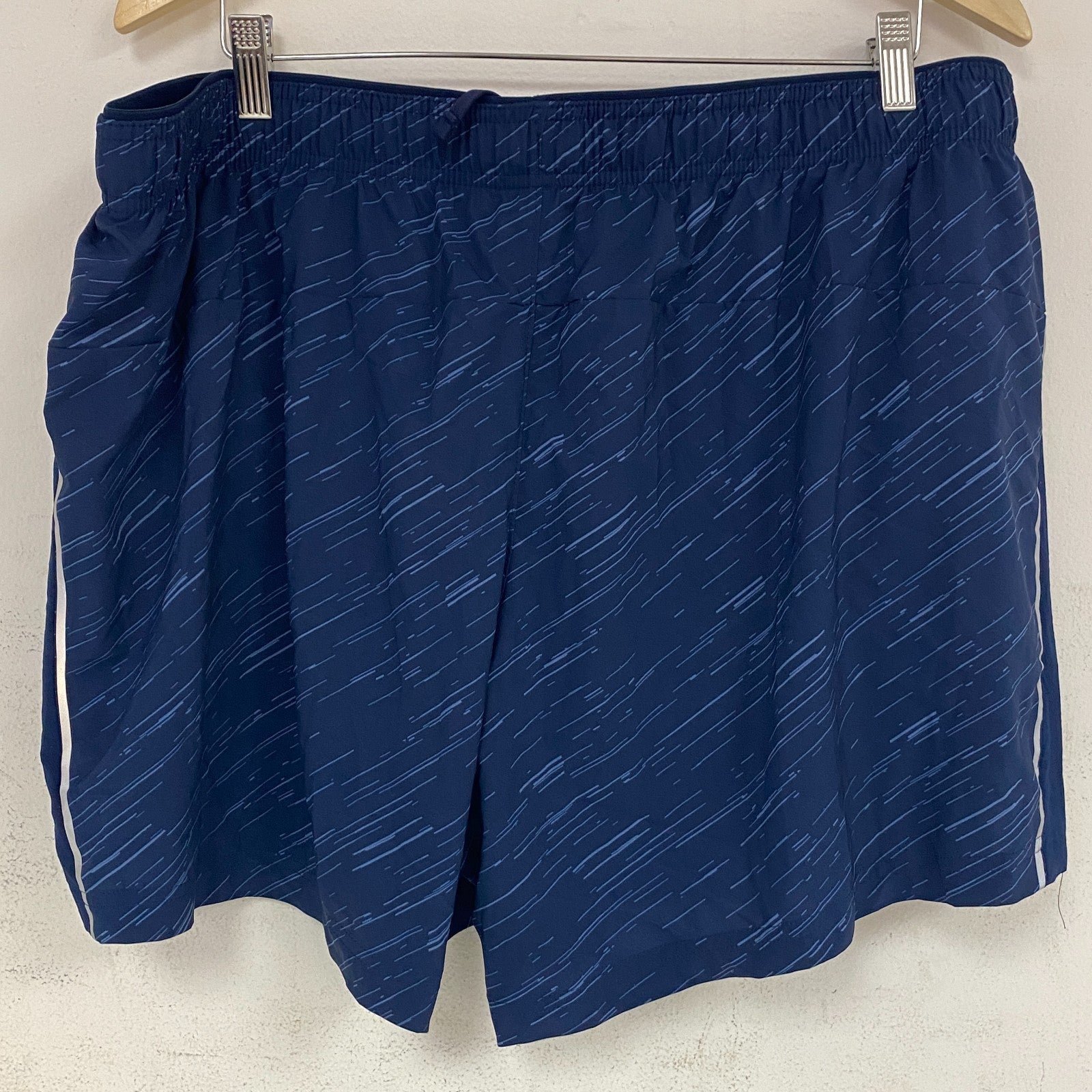 DSG Menâs 5â³ Stride Run Lined Shorts Cosmic Streaks Univ Navy Drawcord Liner