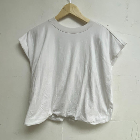 Calia Womens Everyday Twist Crop Tee Pure White Short Sleeve Solid WAX11216