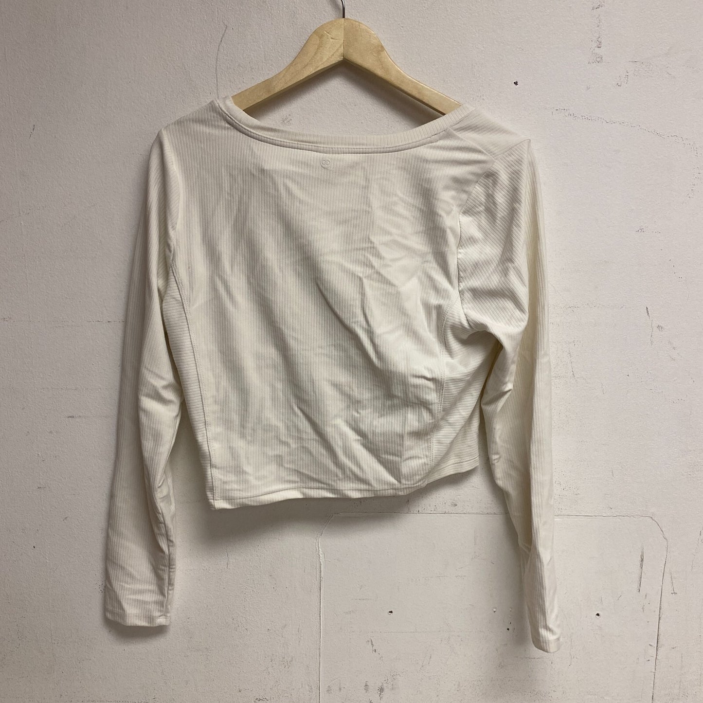 Calia Womens Cropped LS Support Top Cloud Cover WAX31348 BRAND NEW