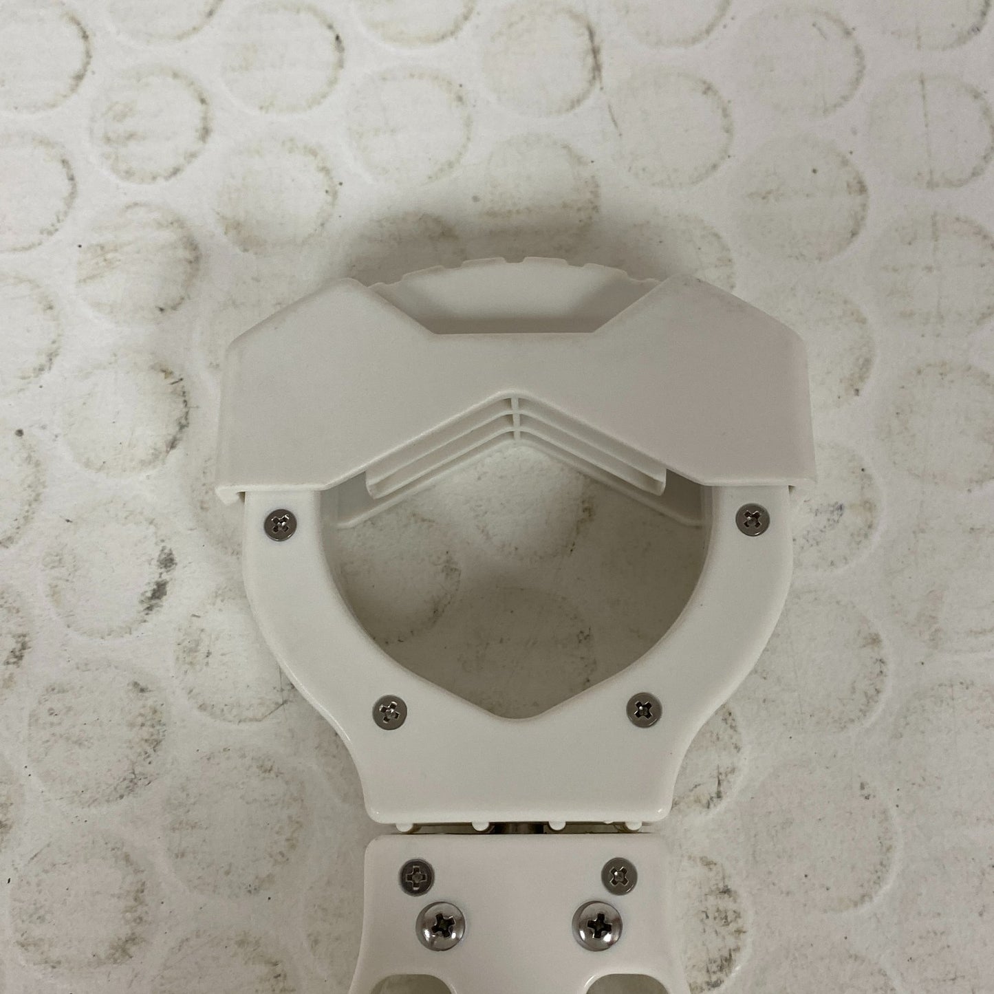 Camco 53083 Clamp-Mounted Large Cup Holder Fits 2 Inch Rails White