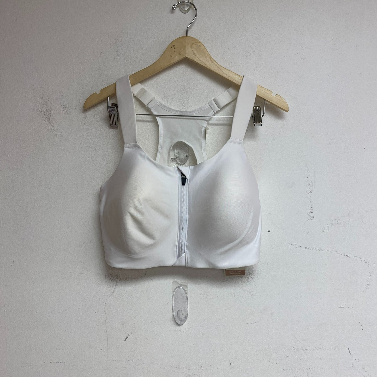 Calia Women High support Go All Out Zip Front Bra Pure White WAX17103EW