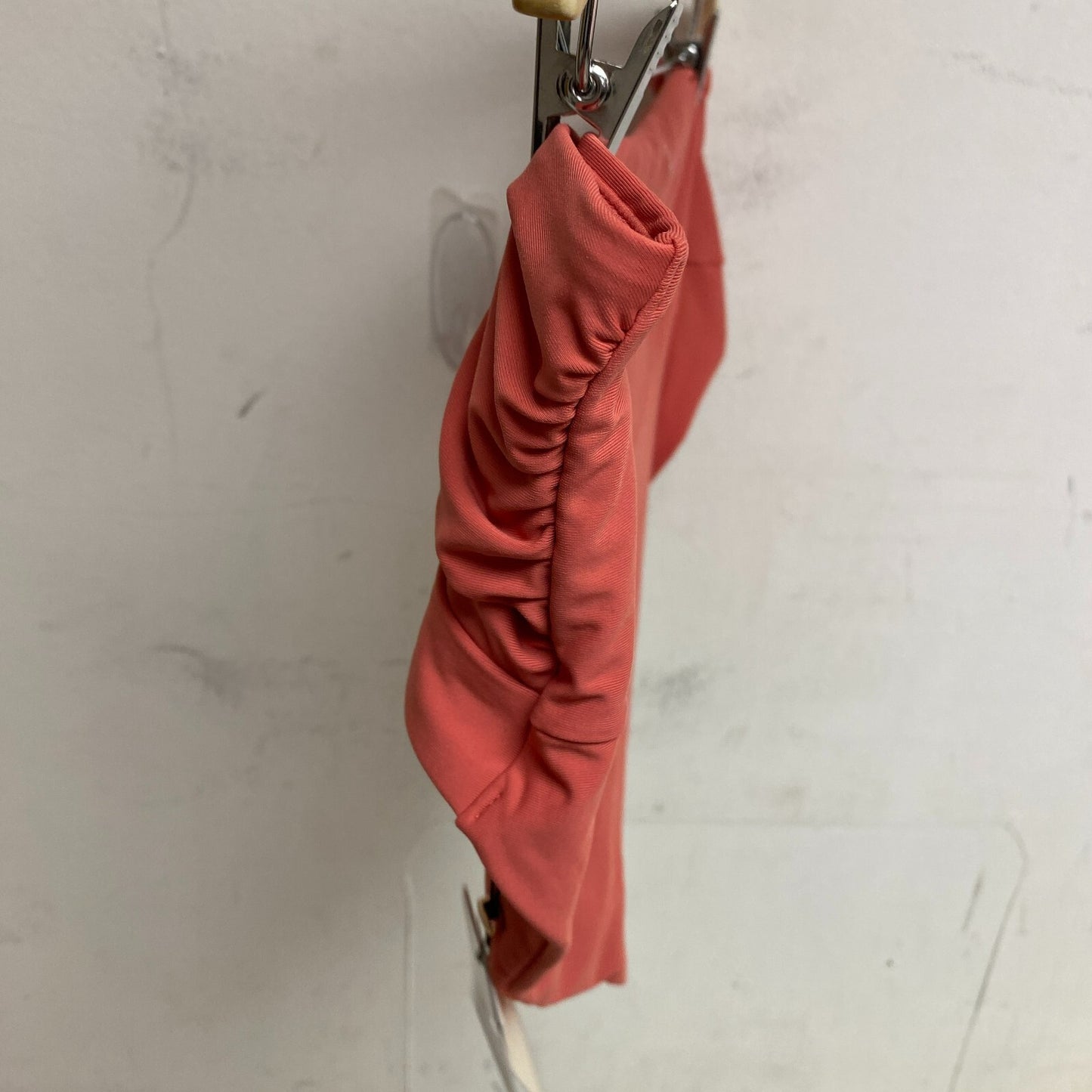 Calia Womens Shirred V Front High rise Bttom Guava Pink Solid WSA23407