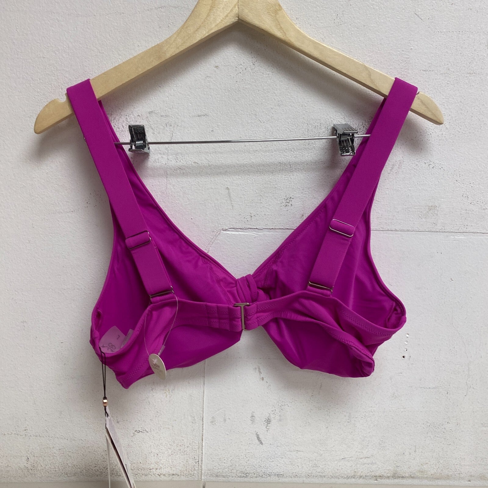 Calia Women's Swim Collection Tie Front Swim Bikini Top Lush Berry WSA22200 New