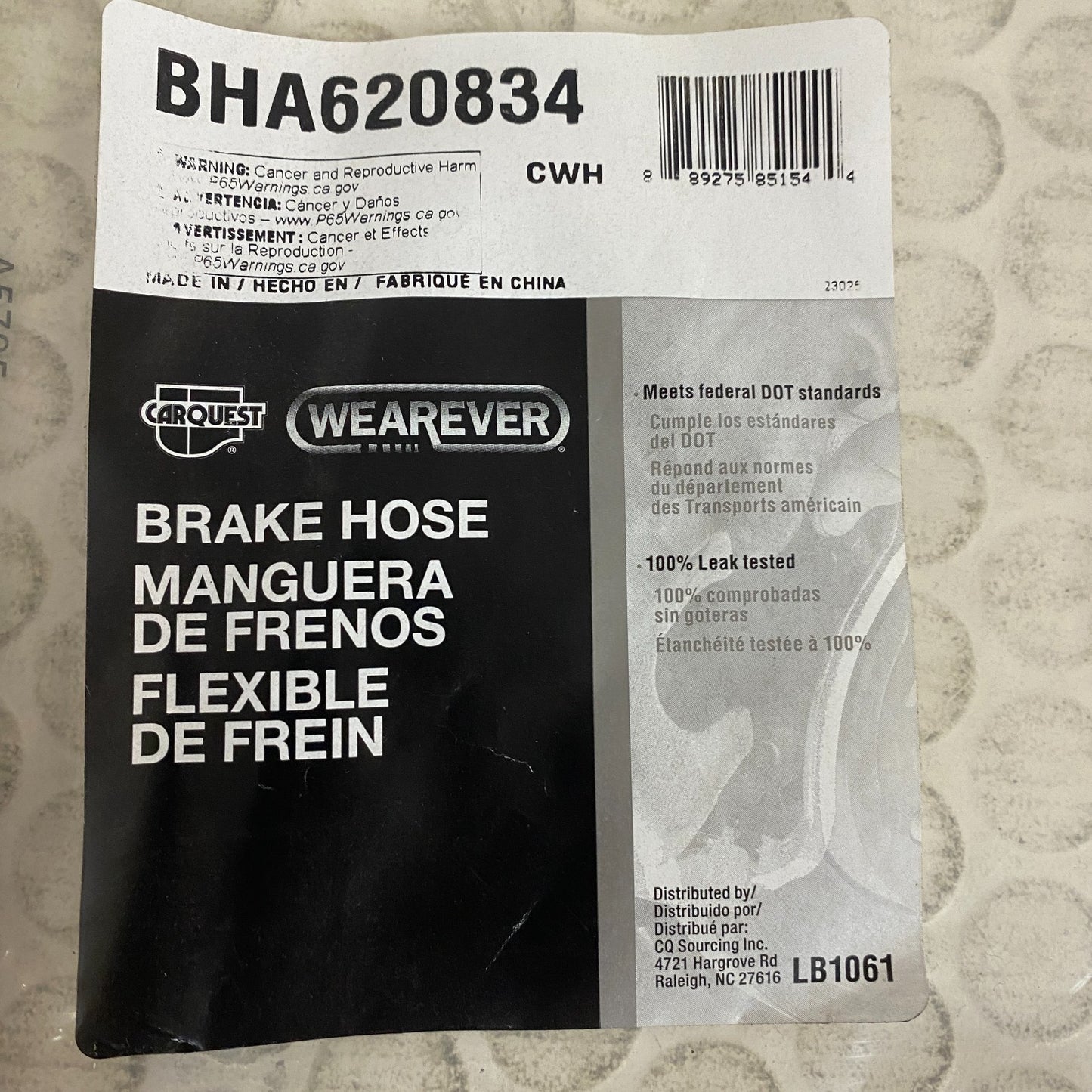 Carquest Wearever BHA620834 Brake Hydraulic Hose