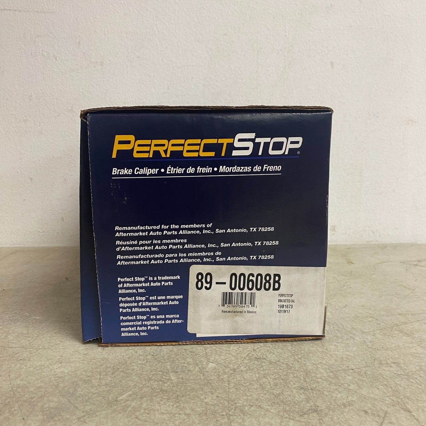 PERFECT STOP 89-00608B Remanufactured Front Brake Caliper w/Bracket & Hardware