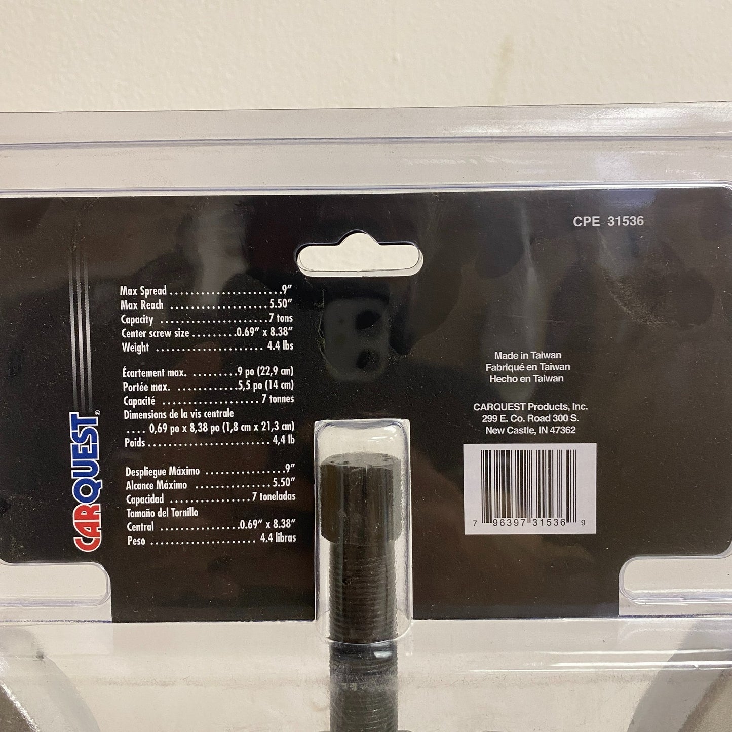 Carquest 31536 Two Jaw Pulley Puller 9" Reversible Gear Puller 7 Ton