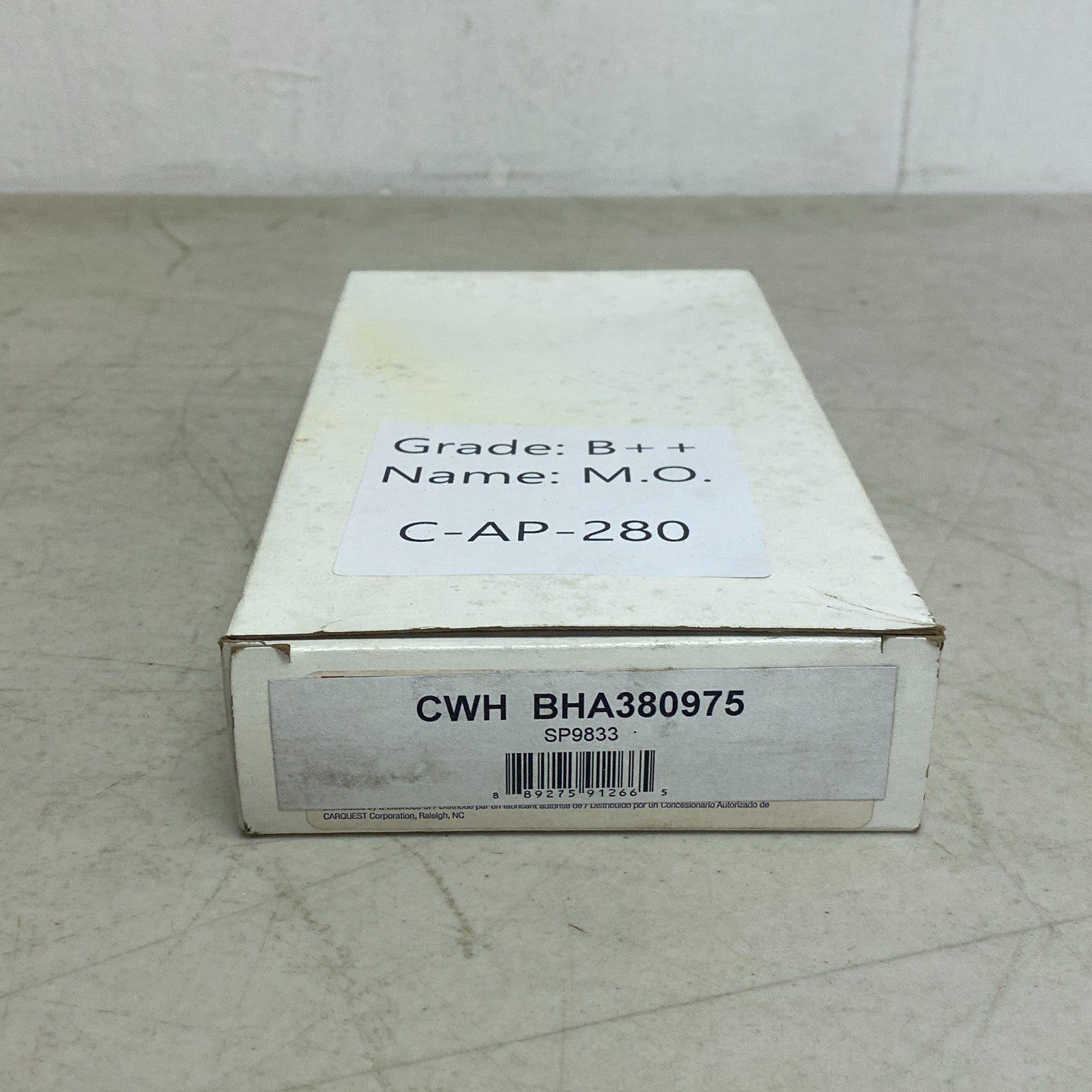 CARQUEST Brake Hydraulic Hose Assembly Black EPDM Rubber Model BHA380975