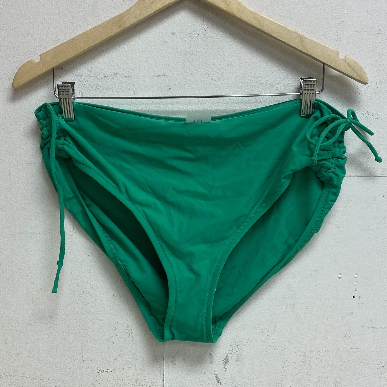 CALIA Women's Ruched Side High Raised Bottom Green Glow WSA23402