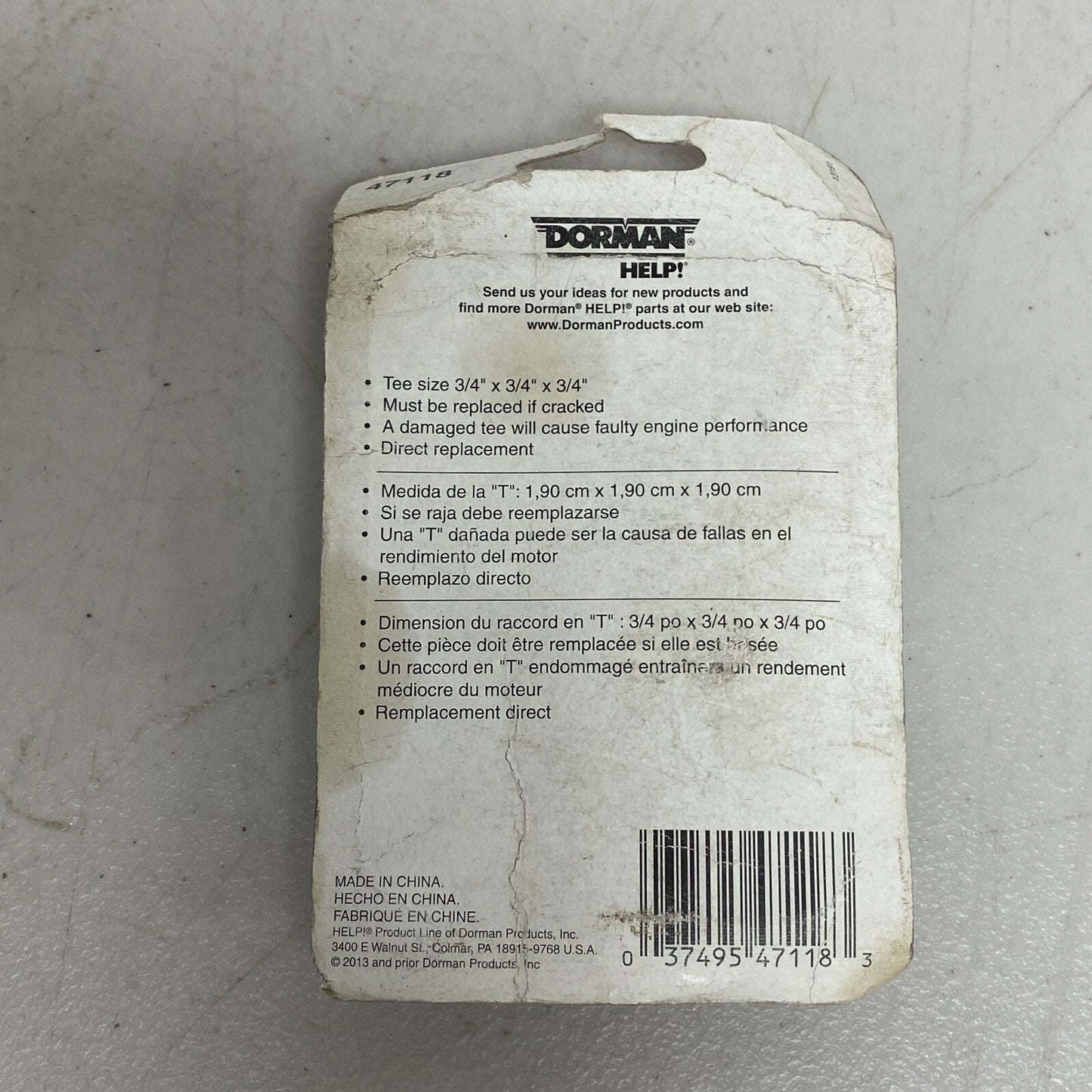 HVAC Heater Hose Connector Dorman 47118