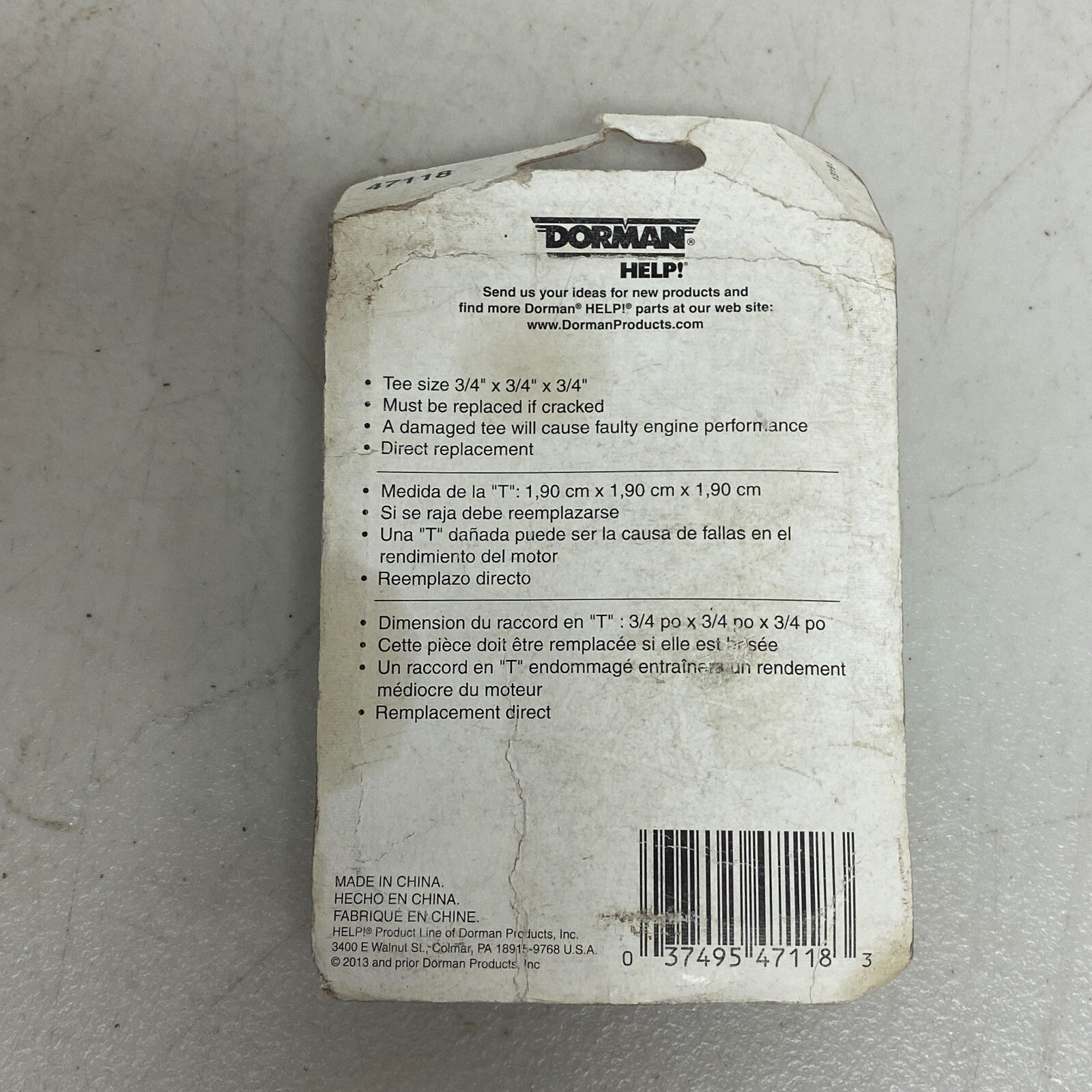 HVAC Heater Hose Connector Dorman 47118