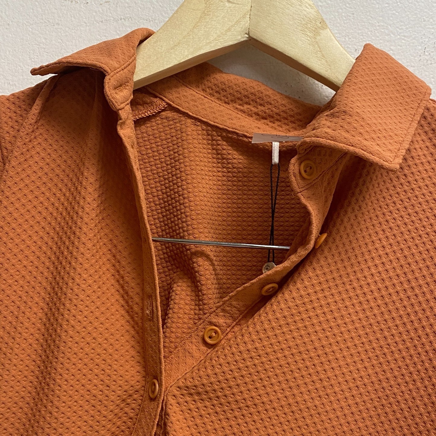 CALIA Women's Honeycomb Flutter Sleeve Golf Polo Apricot Aura WCG11037