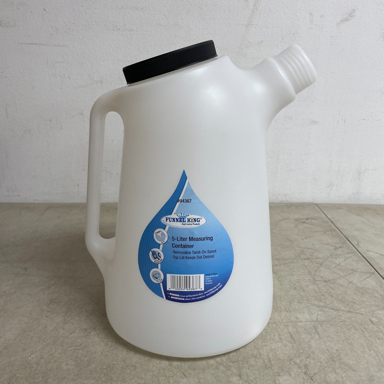 Funnel King WirthCo 94367 5L Plastic Measuring Container Graduated Mixing Jug