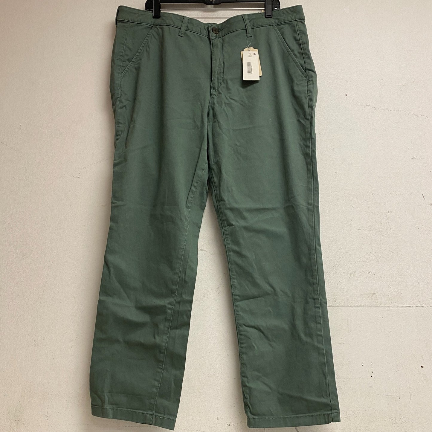 St. John's Bay Woman's Relaxed Fit Girl Pant Mid-Rise Easy Pants Size 16 Laurel