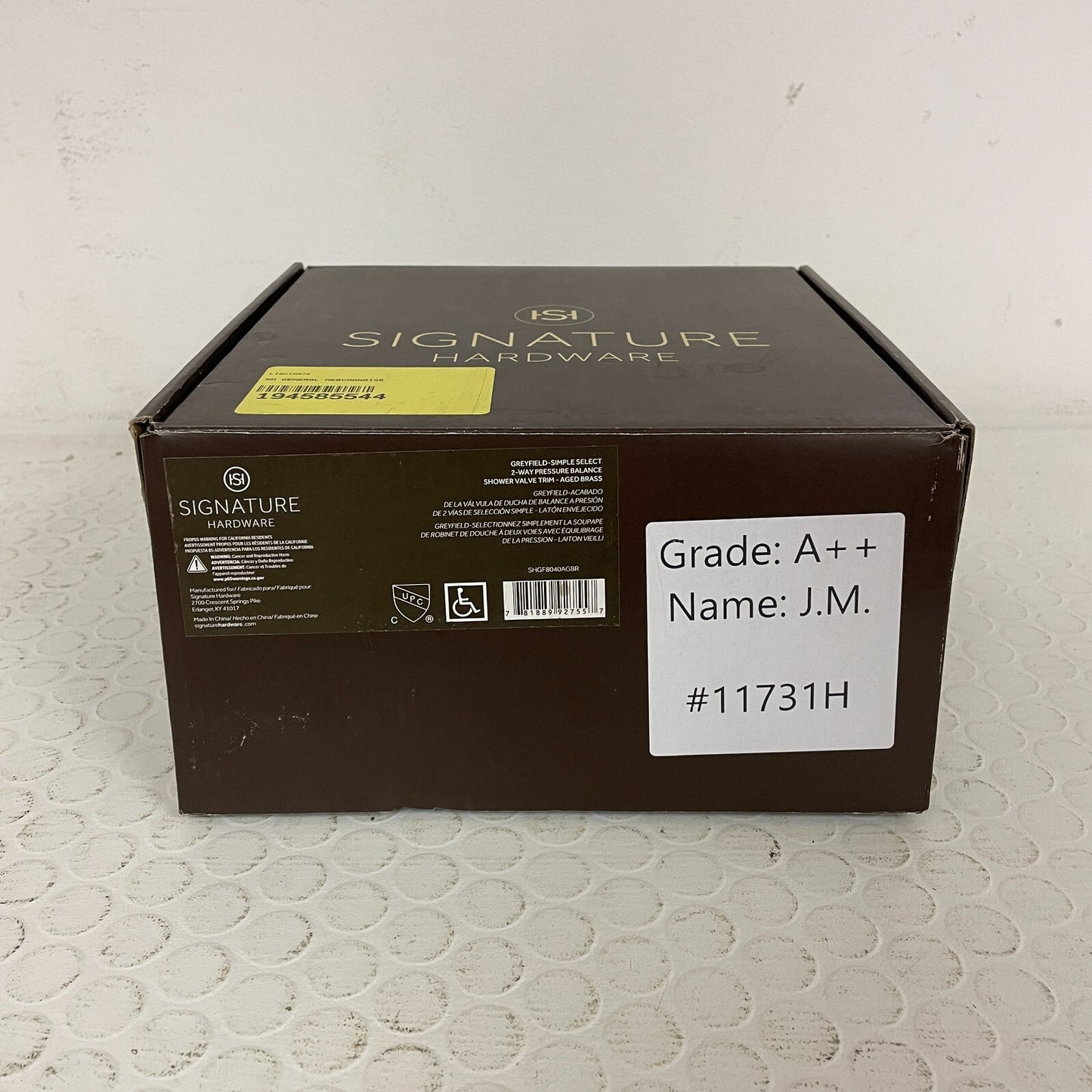 Signature Hardware Greyfield Simple Select 2‑Way Pressure‑Balance Shower Trim...