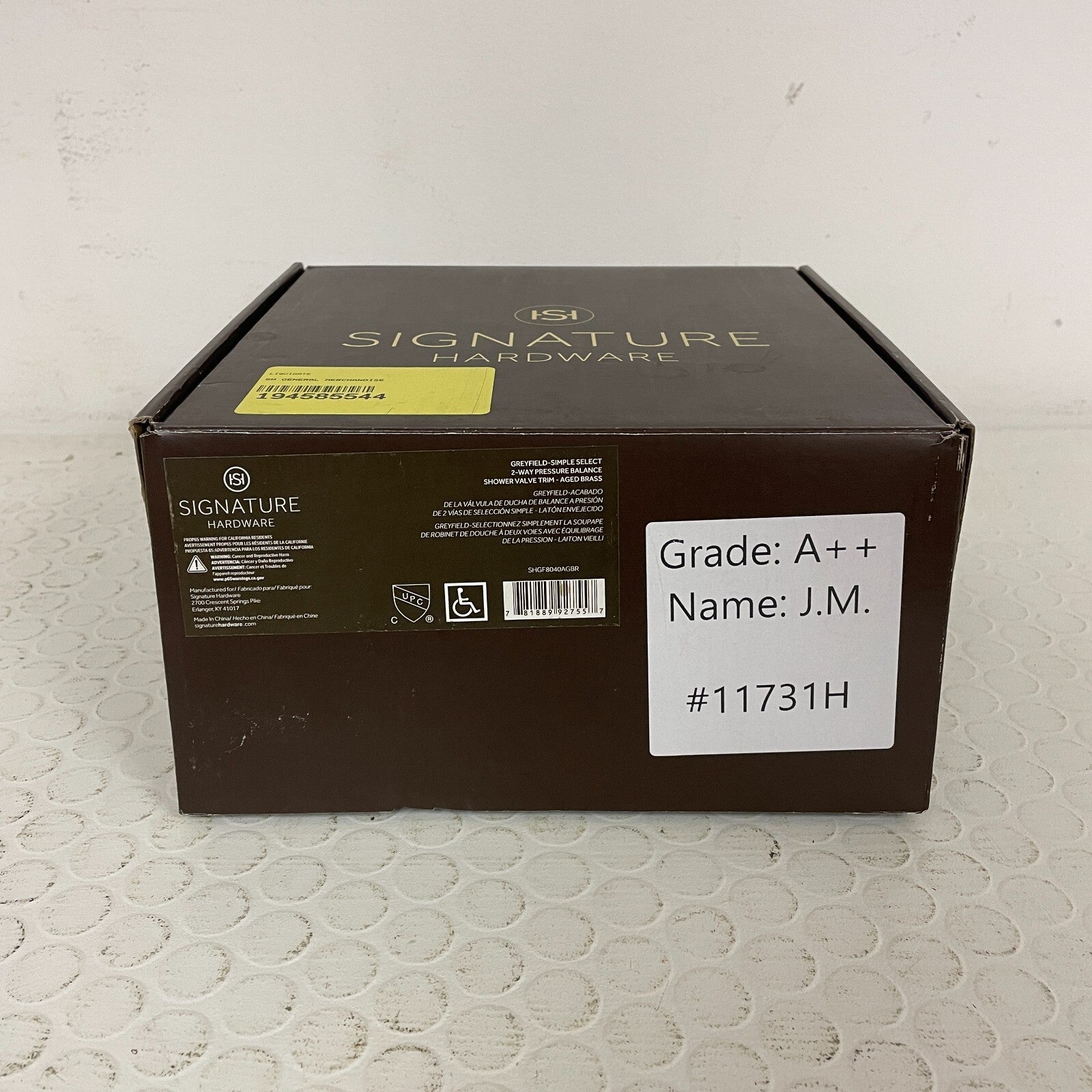 Signature Hardware Greyfield Simple Select 2‑Way Pressure‑Balance Shower Trim...