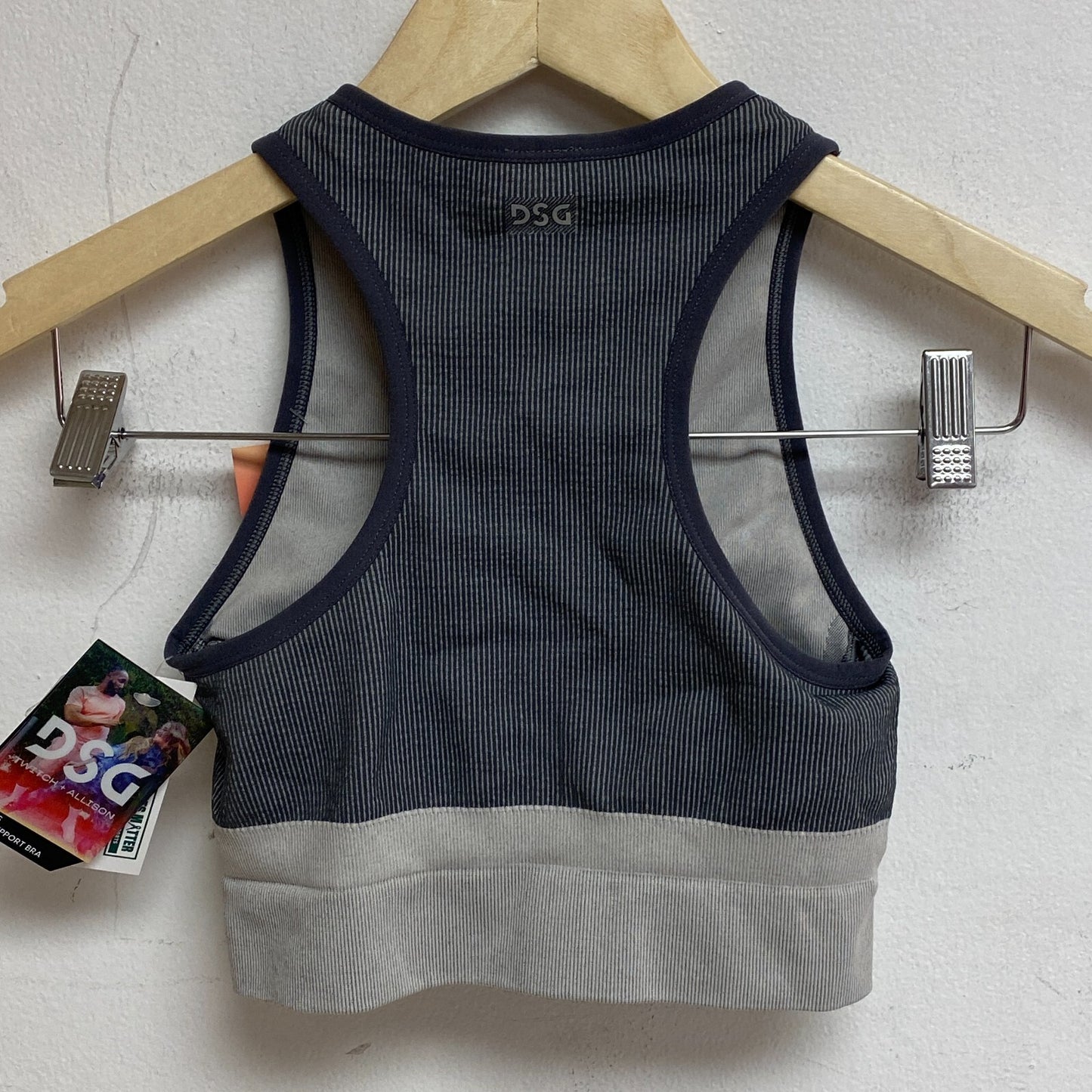 DSG TWITCH+ALLISON Medium Support Seamless Iridescent Bra Carbon Grey/Oat Milk