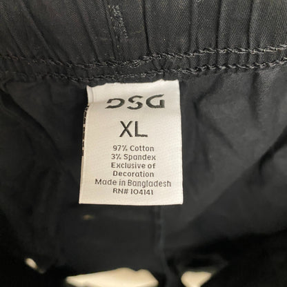 DSG 6.5" Men's Casual Cotton Short PURE BLACK Solid  DAM22100