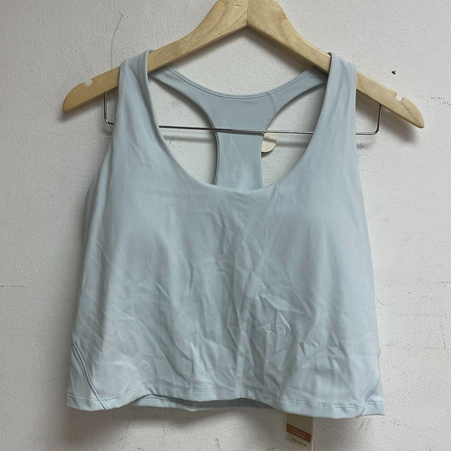 Calia Low Support Crop Brami Light Blue Sleeveless Solid WAX17368