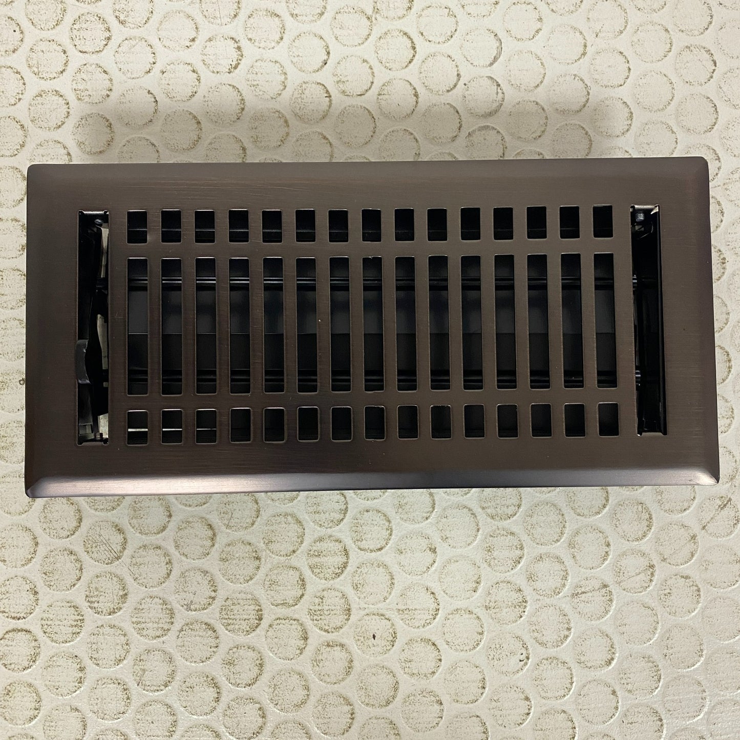 Signature Hardware Contemporary Steel Floor Register 4″×10″ Oil‑Rubbed Bronze