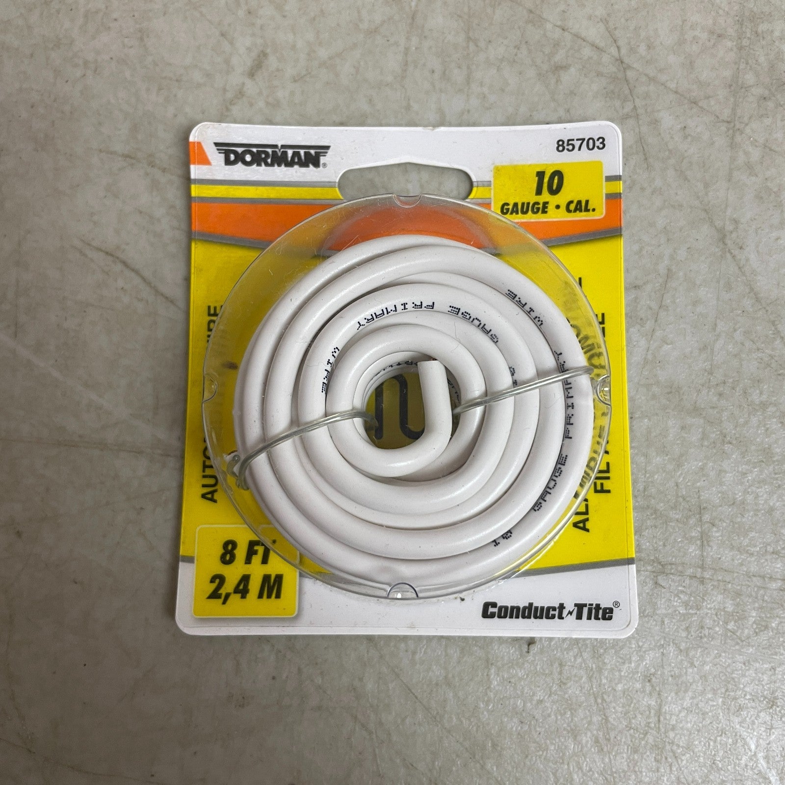 Dorman 10-Gauge White Primary Wire 8ft Stranded Automotive 4 Pack Model 85703