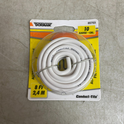 Dorman 10-Gauge White Primary Wire 8ft Stranded Automotive 4 Pack Model 85703