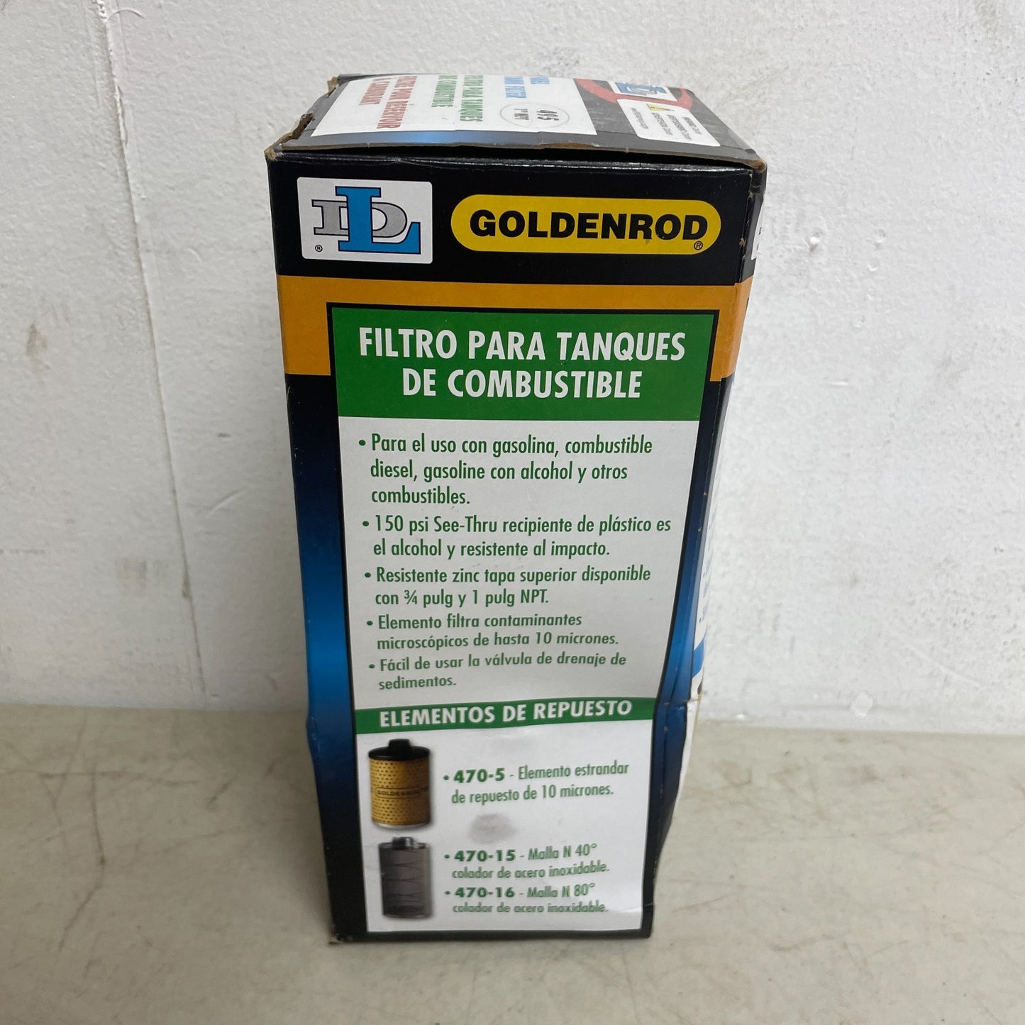 Goldenrod 495 Fuel Tank Filter 10 Micron 1" NPT Zinc Top for Diesel & Biofuel