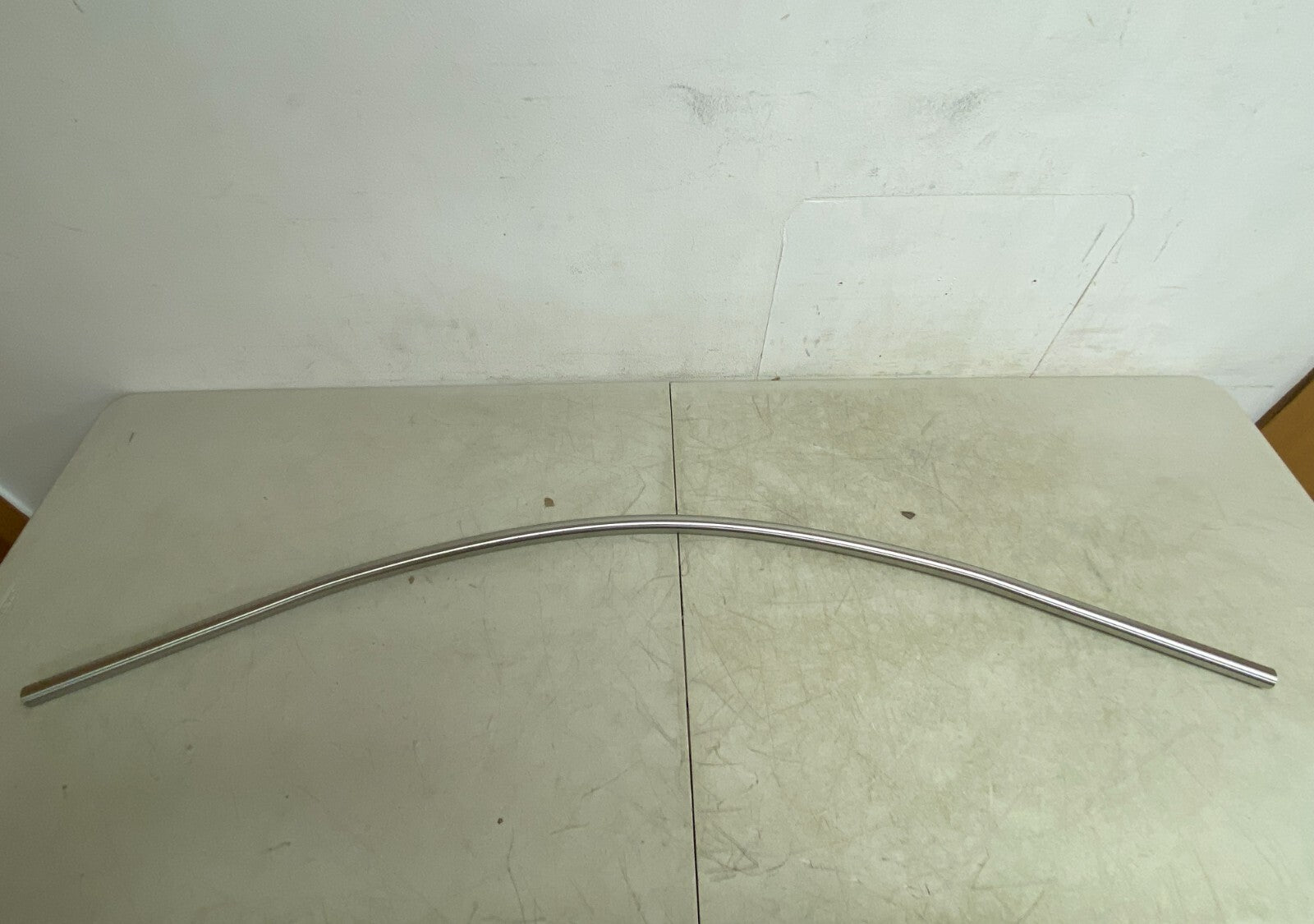 Signature Hardware 60" Curved Solid Brass Shower Rod - Brushed Nickel