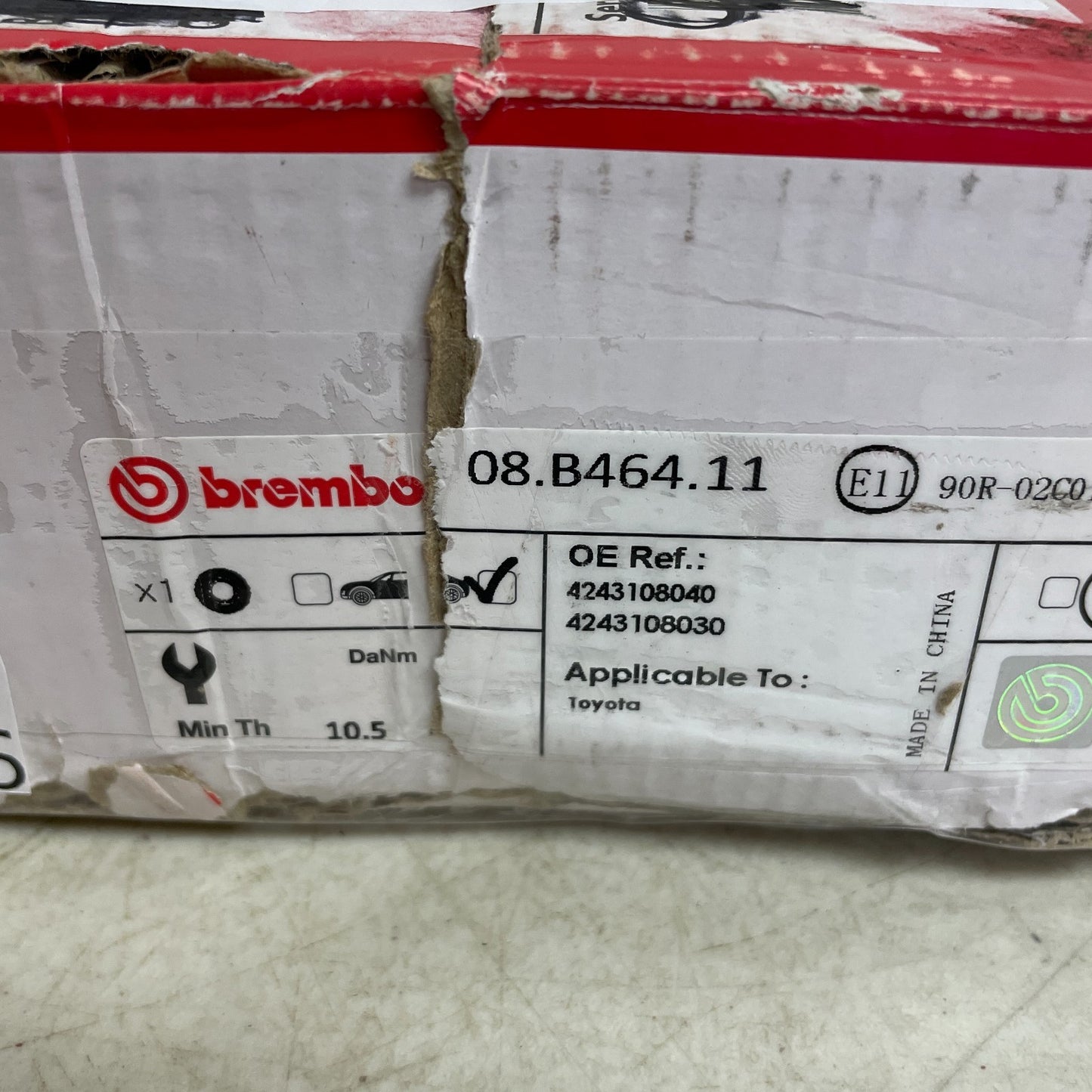 Brembo 09.B452.11 Front Brake Rotor UV-Coated OE# 43512-08030
