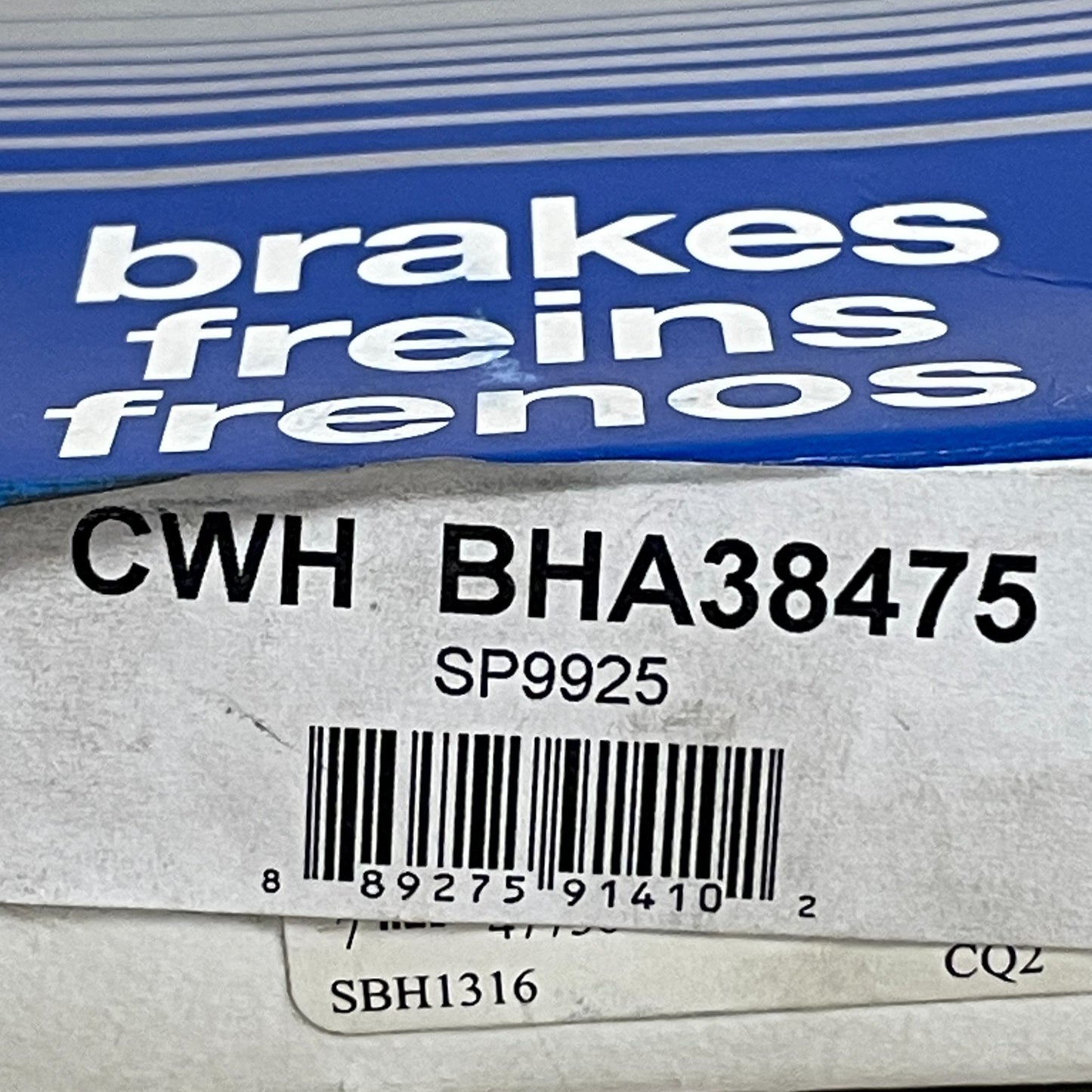 Carquest Wearever BHA38475 Brake Hose Assembly with Copper Washers Front