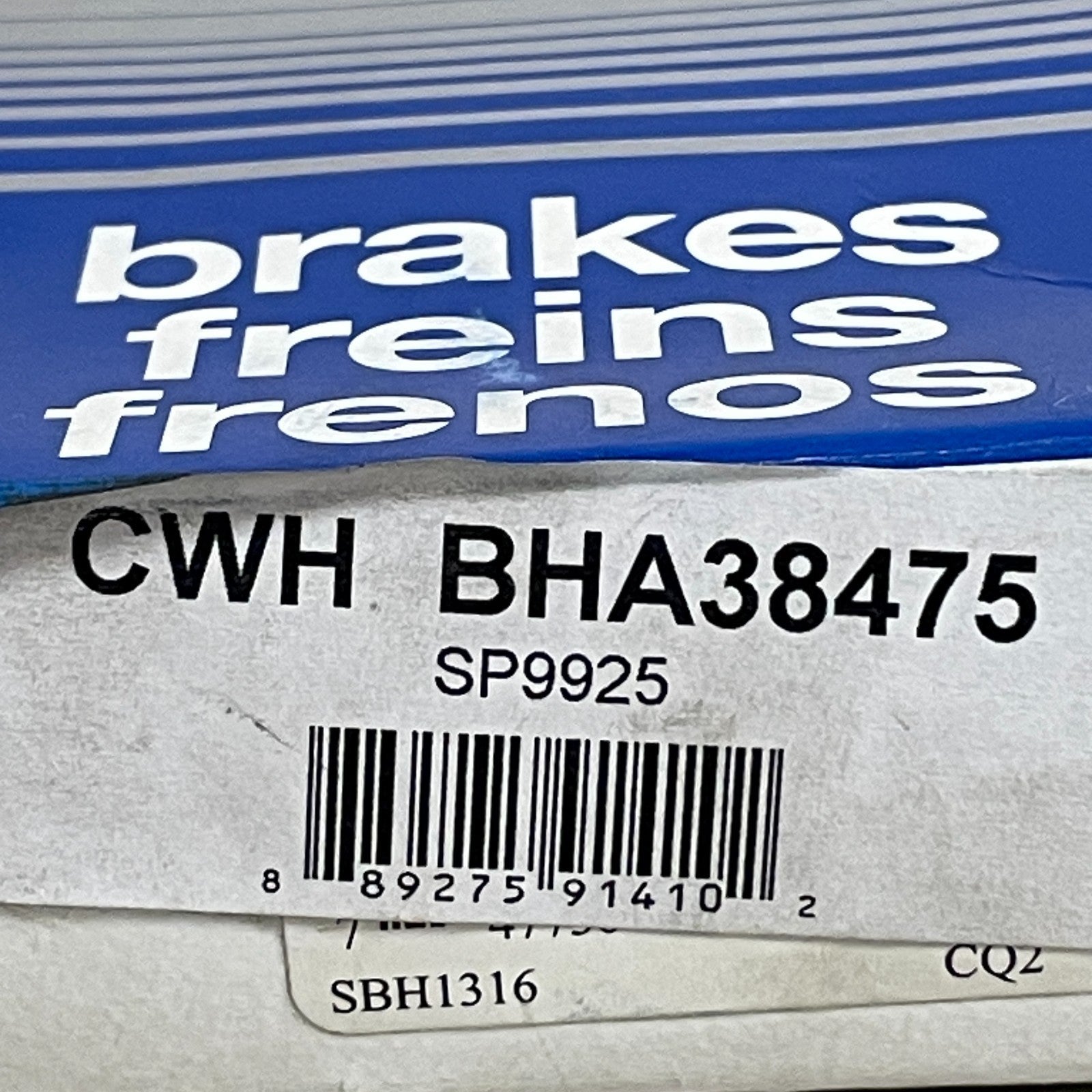 Carquest Wearever BHA38475 Brake Hose Assembly with Copper Washers Front