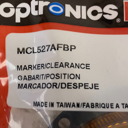 Optronics 2.5″ Round Amber LED Marker Light Flange Mount 5-Pack MCL527AFBP