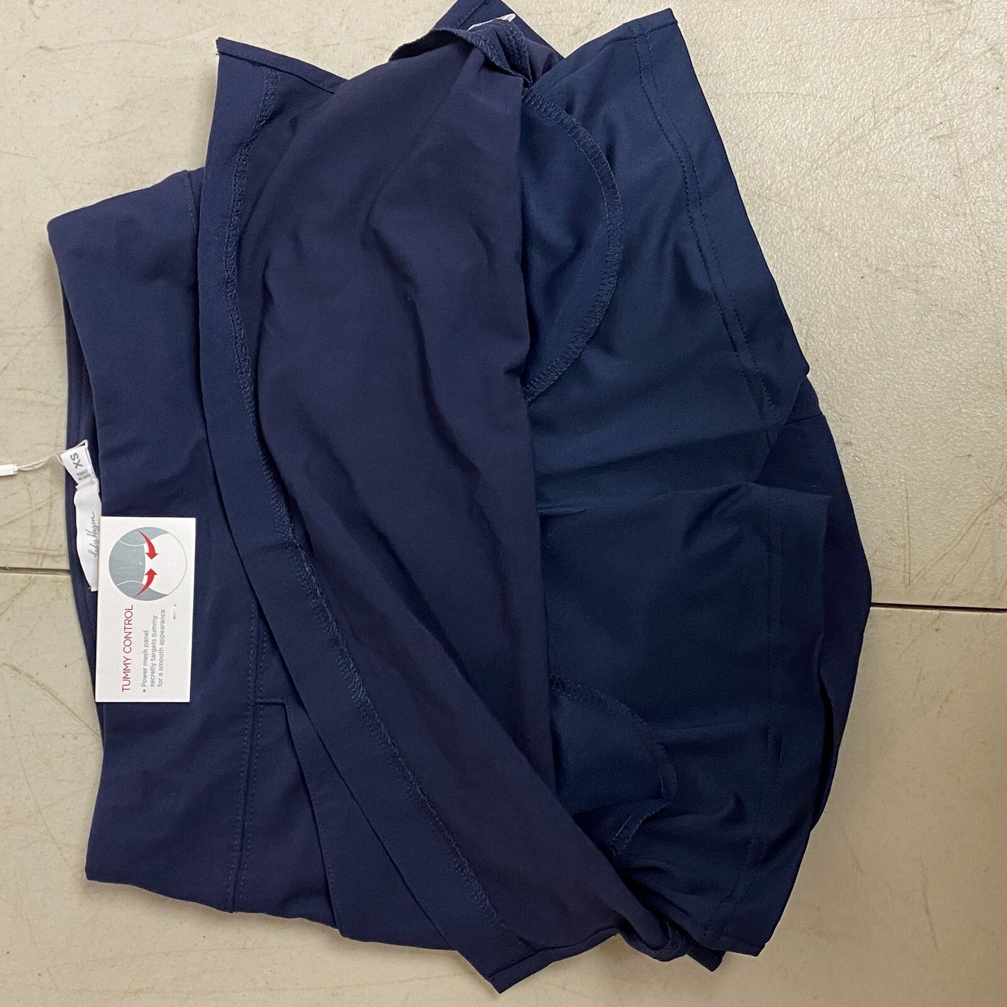 DSG Lady Hagan Side Pleat Skort Navy Blue Pocketed Polyester Spandex Size XS