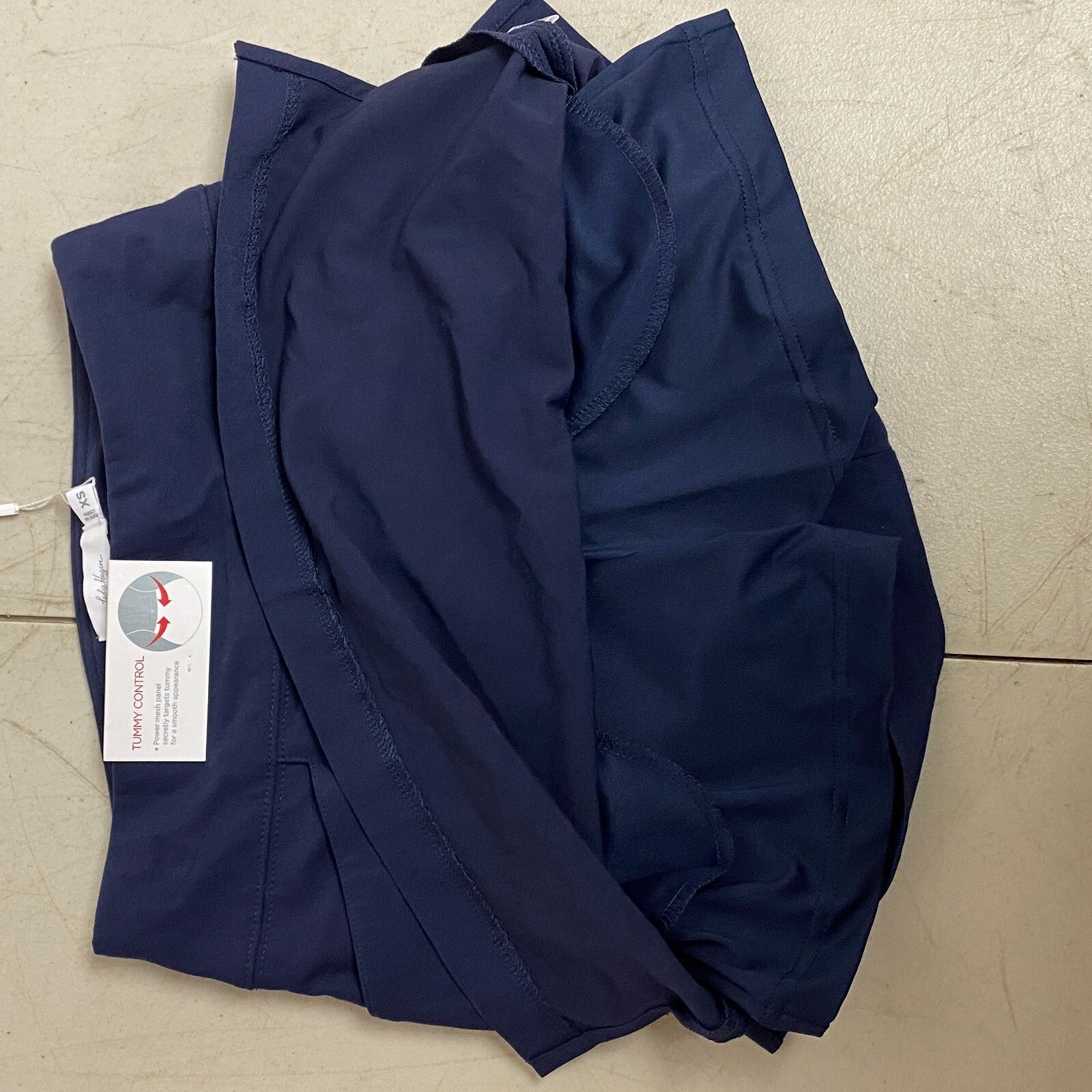 DSG Lady Hagan Side Pleat Skort Navy Blue Pocketed Polyester Spandex Size XS