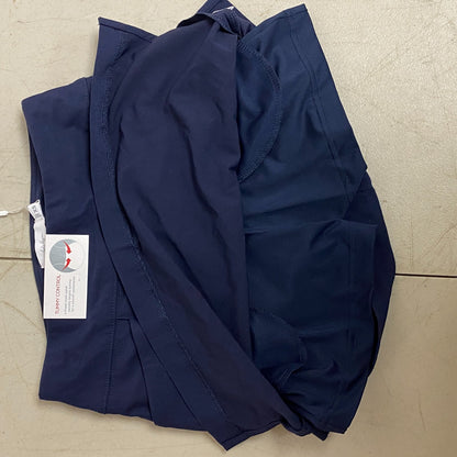 DSG Lady Hagan Side Pleat Skort Navy Blue Pocketed Polyester Spandex Size XS