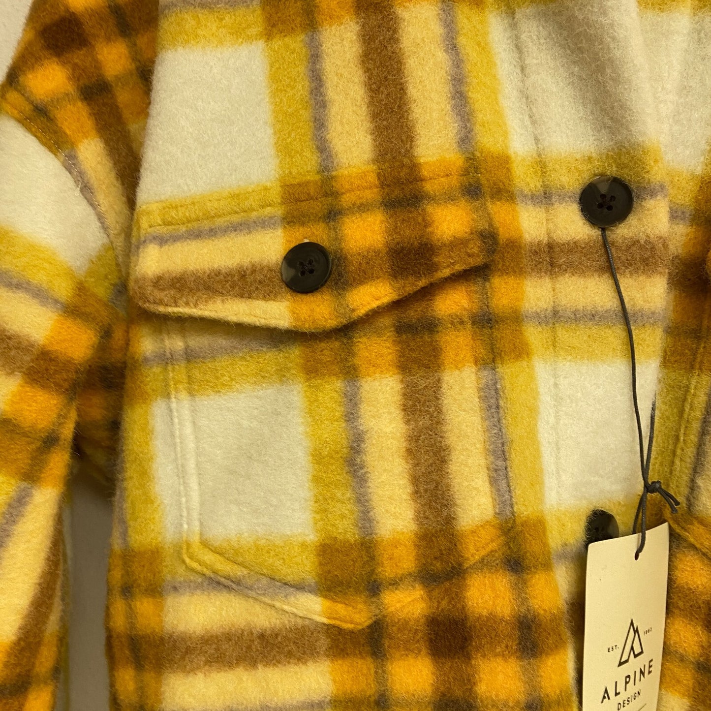 ALPINE WOMENS W AD WAYFARER OF FLC SHIRT JACKET PUMPKIN PATCH PLAID ADW23101P