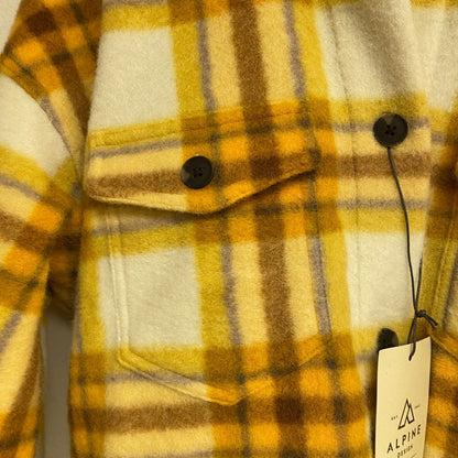 ALPINE WOMENS W AD WAYFARER OF FLC SHIRT JACKET PUMPKIN PATCH PLAID ADW23101P