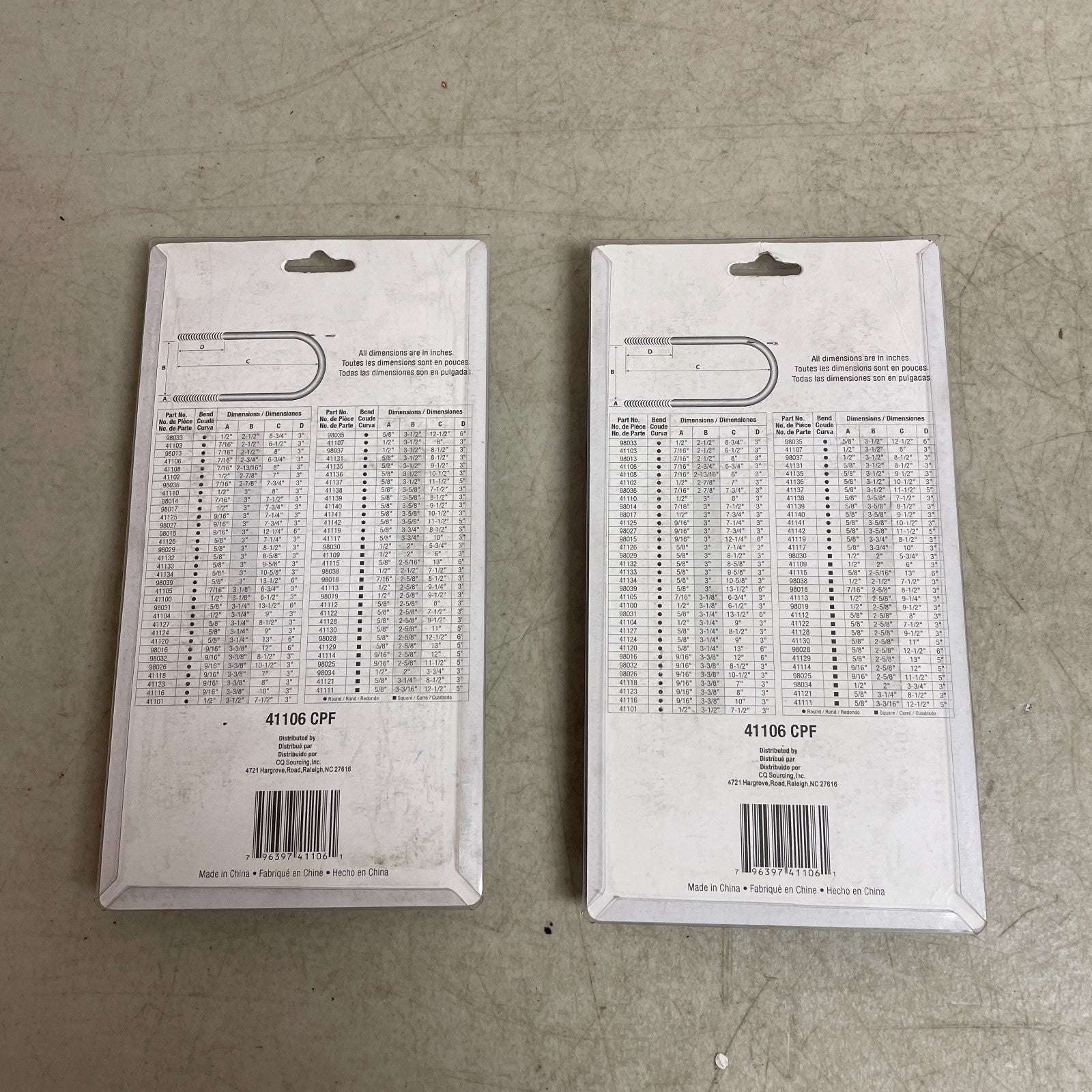 Carquest U-Bolt Kit 41106 Round Threaded Suspension Clamp