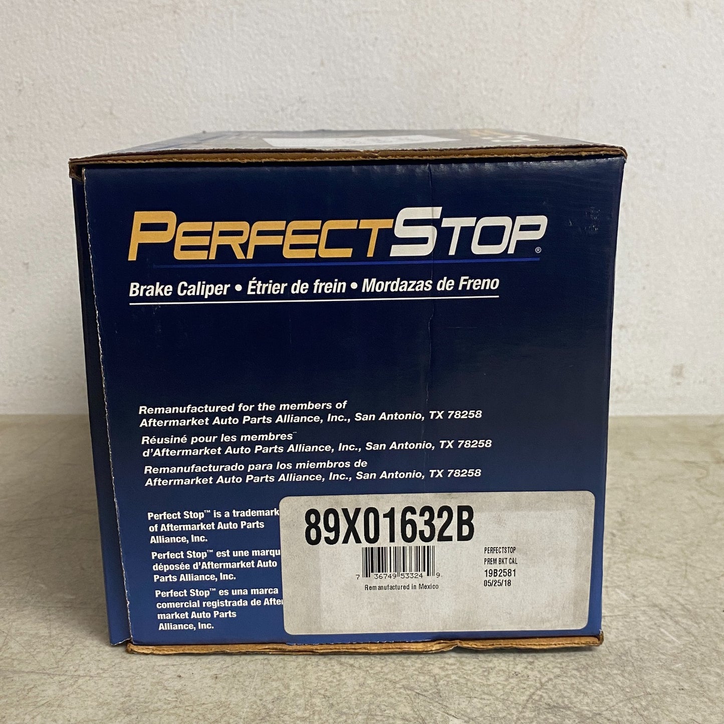 Perfect Stop 89X01632B Reman Disc Brake Caliper Front Cast-Iron Coated