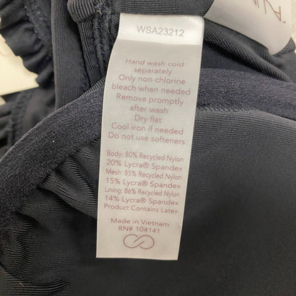 Calia Womens Smoked Strap Bikini Top Pure Black WSA23212