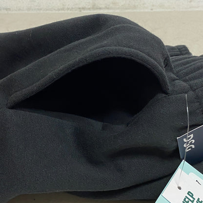 DSG Women's Mid Rise Relaxed Fit Oversized Fleece Short  Pure Black DAW11431