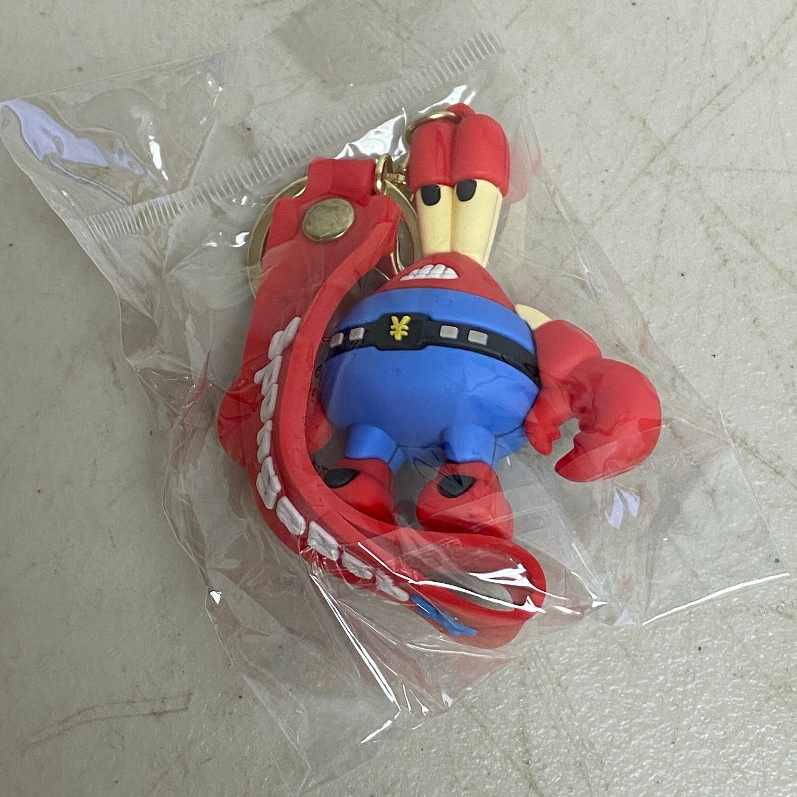 Assorted Silicone SpongeBob SquarePants Keychain With Mr. Krabs Accessory New!